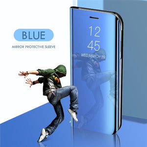 Smart Mirror Phone Case For Samsung Galaxy S10 S9 S8 Plus S10E A6 A8 A7 2018 Note 8 9 A10 A30 A40 A50 A60 A70 M10 M20 M30 Cover