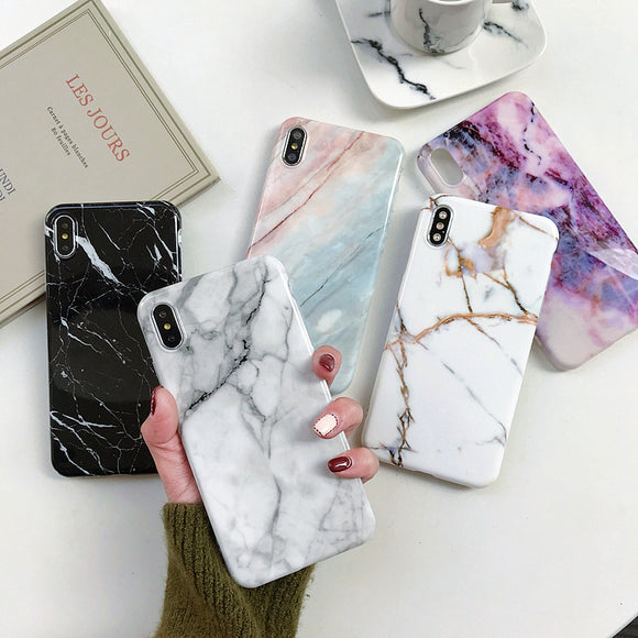 Marble Case on For Coque iphone 11 Pro Max 7 XS MAX Case Soft TPU Back Cover For iphone 6 6S 7 8 Plus iphone X XR Case Cover