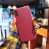 Luxury Thin Soft Color Phone Case for iPhone 7 8 6 6s plus 5 5s SE Case Silicone Back Cover Capa for iPhone X Xs 11 Pro Max XR