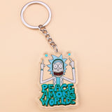 Classic Cartoon Icons Style Rick Keychain And Morty Key Chain Women and Men Kids Key Ring Gift Porte Clef