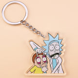 Classic Cartoon Icons Style Rick Keychain And Morty Key Chain Women and Men Kids Key Ring Gift Porte Clef