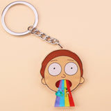 Classic Cartoon Icons Style Rick Keychain And Morty Key Chain Women and Men Kids Key Ring Gift Porte Clef