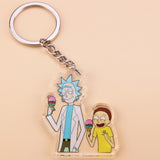 Classic Cartoon Icons Style Rick Keychain And Morty Key Chain Women and Men Kids Key Ring Gift Porte Clef