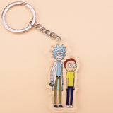 Classic Cartoon Icons Style Rick Keychain And Morty Key Chain Women and Men Kids Key Ring Gift Porte Clef