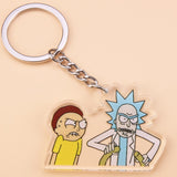 Classic Cartoon Icons Style Rick Keychain And Morty Key Chain Women and Men Kids Key Ring Gift Porte Clef