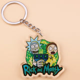 Classic Cartoon Icons Style Rick Keychain And Morty Key Chain Women and Men Kids Key Ring Gift Porte Clef