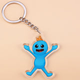 Classic Cartoon Icons Style Rick Keychain And Morty Key Chain Women and Men Kids Key Ring Gift Porte Clef