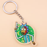 Classic Cartoon Icons Style Rick Keychain And Morty Key Chain Women and Men Kids Key Ring Gift Porte Clef