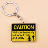 Classic Cartoon Icons Style Rick Keychain And Morty Key Chain Women and Men Kids Key Ring Gift Porte Clef