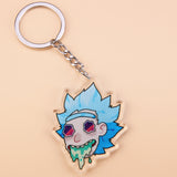 Classic Cartoon Icons Style Rick Keychain And Morty Key Chain Women and Men Kids Key Ring Gift Porte Clef