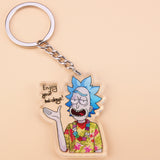 Classic Cartoon Icons Style Rick Keychain And Morty Key Chain Women and Men Kids Key Ring Gift Porte Clef