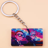 Classic Cartoon Icons Style Rick Keychain And Morty Key Chain Women and Men Kids Key Ring Gift Porte Clef