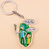 Classic Cartoon Icons Style Rick Keychain And Morty Key Chain Women and Men Kids Key Ring Gift Porte Clef