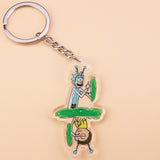 Classic Cartoon Icons Style Rick Keychain And Morty Key Chain Women and Men Kids Key Ring Gift Porte Clef