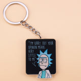 Classic Cartoon Icons Style Rick Keychain And Morty Key Chain Women and Men Kids Key Ring Gift Porte Clef