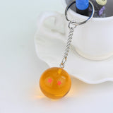 Fancy&Fantasy Anime Goku Dragon Ball Super  Keychain 3D 1-7 Stars Cosplay Crystal Ball Key chain Collection Toy Gift key Ring