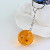 Fancy&Fantasy Anime Goku Dragon Ball Super  Keychain 3D 1-7 Stars Cosplay Crystal Ball Key chain Collection Toy Gift key Ring