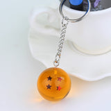 Fancy&Fantasy Anime Goku Dragon Ball Super  Keychain 3D 1-7 Stars Cosplay Crystal Ball Key chain Collection Toy Gift key Ring