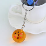 Fancy&Fantasy Anime Goku Dragon Ball Super  Keychain 3D 1-7 Stars Cosplay Crystal Ball Key chain Collection Toy Gift key Ring