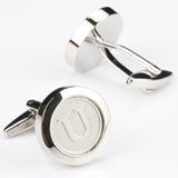 Mens Classic Initial Cufflinks Alphabet Letter silver Cufflinks Formal Business Wedding Shirts R-Z