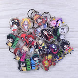 Cute Cartoon Keychain Naruto/My Hero Academia Key Chain Ring Anime Dragonball Keyring Hot Sales