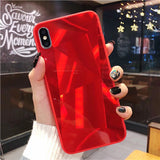 Diamond Texture Mirror Phone Case For iphone 7 8 6s 6 plus Cute Soft TPU Shockproof Cover For iphone X Xs Max 6 Xr 7 8 Case