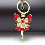 Creative Keychain Alloy Rhinestone Female Angel Keychain Handbag Pendant Car Keychain Woman Jewelry Man Jewelry Belt Buckle