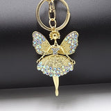 Creative Keychain Alloy Rhinestone Female Angel Keychain Handbag Pendant Car Keychain Woman Jewelry Man Jewelry Belt Buckle