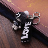 Vicney New Arrival Cute Teddy Bear Key Chain'THIS IS NOT A KOSCHINO TOY'Bear KeyChain Animal Pattern Key Holder For Girl Friend