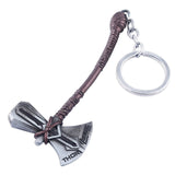 RJ The Avengers 4 Thor Hammer Metal Keychains The Dark World Weapon Iron Man Keyring For Women Movie Fans Jewelry Accessories